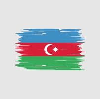 pincel de bandeira do azerbaijão. bandeira nacional vetor