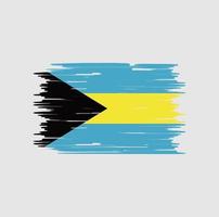 escova de bandeira das bahamas. bandeira nacional vetor