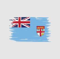 escova de bandeira de fiji. bandeira nacional vetor