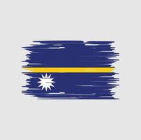 pincel de bandeira nauru. bandeira nacional vetor