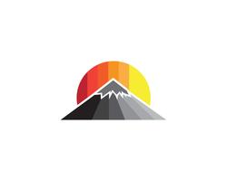 Logotipo e símbolo de vetor de montanha
