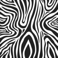 textura de pele de zebra preto e branco ondulada - vetor