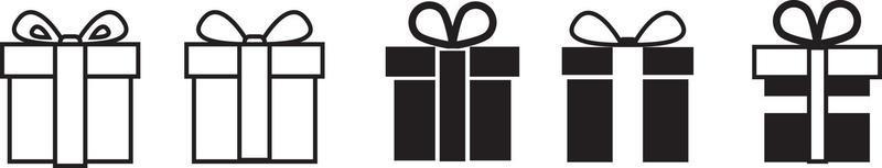 ícone de caixa de presente, elemento de design relacionado a presentes de natal ou aniversário vetor
