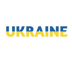 bandeira da ucrânia com design de nome abstrato design de ilustração vetorial europa nacional vetor