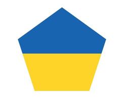 ucrânia bandeira ícone símbolo design nacional europa ilustração vetorial vetor