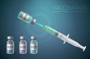 conceito de design realista de vacinação