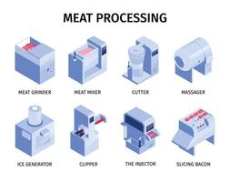 conjunto de produção de carne vetor