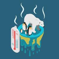 composição do aquecimento global polar vetor