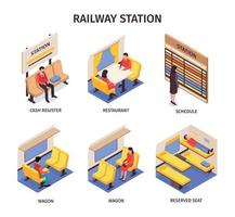 conceito de design da estação ferroviária vetor