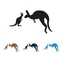 logotipo de vetor de canguru