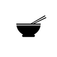 modelo de logotipo de tigela de macarrão. desenho vetorial de comida chinesa. ilustração de macarrão ramen. macarrão na tigela vector sinal ilustração ícone símbolo imagem de sopa simples