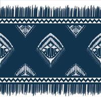 diamante branco em azul índigo. design tradicional de padrão oriental étnico geométrico para plano de fundo, tapete, papel de parede, roupas, embrulho, batik, tecido, estilo de bordado de ilustração vetorial vetor