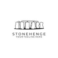 design de logotipo de vetor de pedra antiga. stonehenge