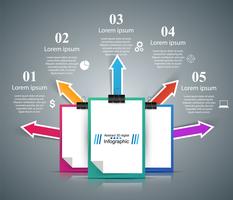 Negócios, educação, escritório - infográfico de negócios. vetor