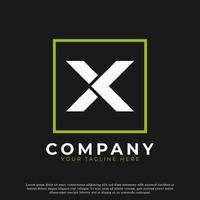 simples letra x dentro do logotipo moderno quadrado. utilizável para logotipos de negócios e branding. vetor