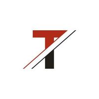 letras do alfabeto t logotipo ou ilustração vetorial de design de ícone vetor