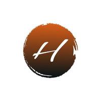 círculo de respingo letra h. utilizável para logotipos de negócios, casamento, maquiagem e moda. vetor