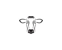 Modelo de logotipo de vaca vector icon ilustração