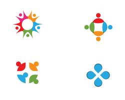 vetor de modelo de logotipo de cuidados comunitários