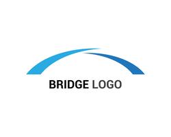 Logotipo de ponte e construção de modelo de vetor de símbolo