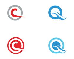 Vetor de modelo de logotipo de carta Q