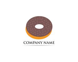 Rosquinhas logo vector modelo ilustração