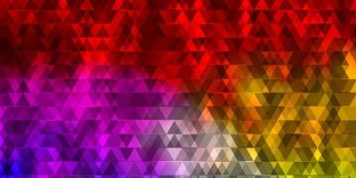 luz de fundo vector multicolor com linhas, triângulos.