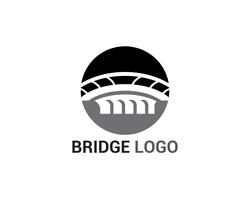 Logotipo de ponte e construção de modelo de vetor de símbolo