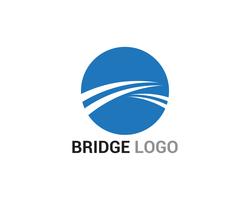 Logotipo de ponte e construção de modelo de vetor de símbolo