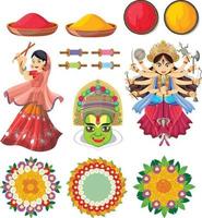 objeto sagrado e decoração para festival indiano vetor
