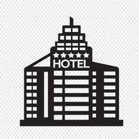 Sinal de símbolo de ícone de Hotel vetor