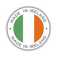 Feita no ícone de bandeira da Irlanda. vetor