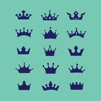 conjunto de design de logotipo da coroa