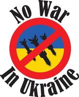 nenhuma guerra na ucrânia ou parar a guerra vetor