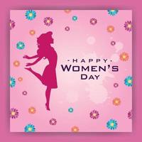 8 de março design de cartão de dia internacional da mulher vetor