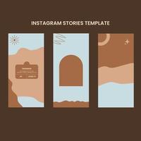 coleção de histórias do instagram abstrata estética vetor