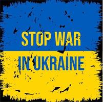 pare a guerra na ucrânia. pare o cartaz war.anti-war e design de banner. vetor