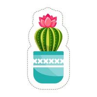 Conjunto Cactos Bonitos Plantas Vaso Com Rostos Engraçados Coleção Cactos  imagem vetorial de YAY_Images© 623761324