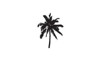 design do logotipo da ilustração vetorial de palma preto e branco vetor