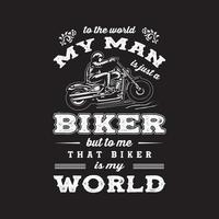 design de camiseta de motociclista vintage. camiseta de moto para amante de corridas. vetor