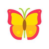 Vetor de borboleta, ícone de estilo plano relacionado tropical