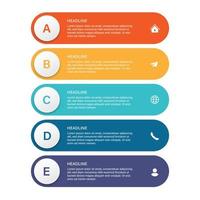 etapas design de modelo infográfico de processo de cronograma de visualização de dados de negócios com ícones vetor