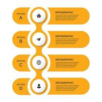 etapas design de modelo infográfico de processo de cronograma de visualização de dados de negócios com ícones vetor