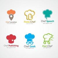 modelo de design de logotipo de chef. ilustração vetorial vetor