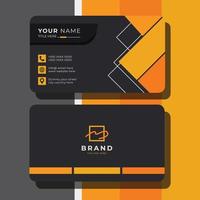 modelo de design de cartão de visita laranja moderno profissional vetor