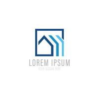 logotipo de casa limpa para empresa imobiliária. vetor