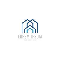 logotipo de casa limpa para empresa imobiliária. vetor