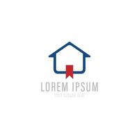 logotipo de casa limpa para empresa imobiliária. vetor