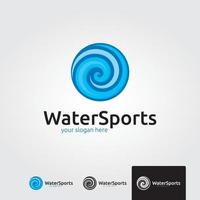modelo de logotipo mínimo de esportes aquáticos - vetor