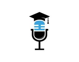 designs de símbolo de ícone de logotipo de podcast de pós-graduação vetor